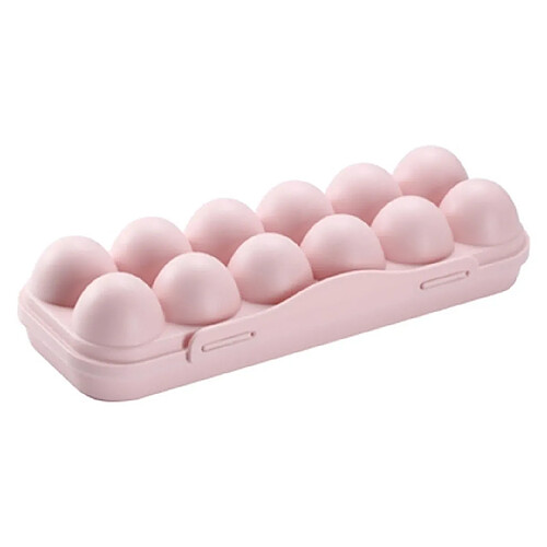 Wewoo 2 PCS 12-Box avec boîte de stockage d'oeufs Snap-On rose