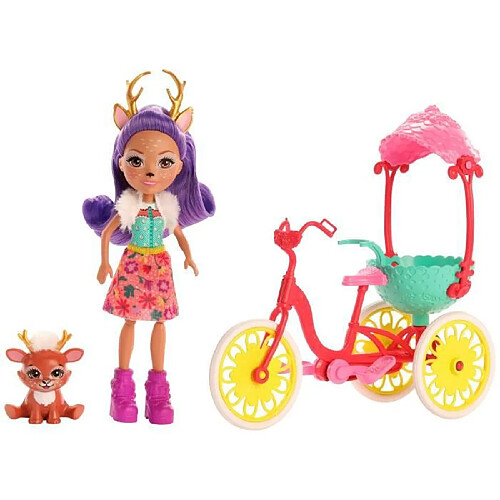 Enchantimals Danessa Biche a Vélo - Mini-poupée - 4 ans et +