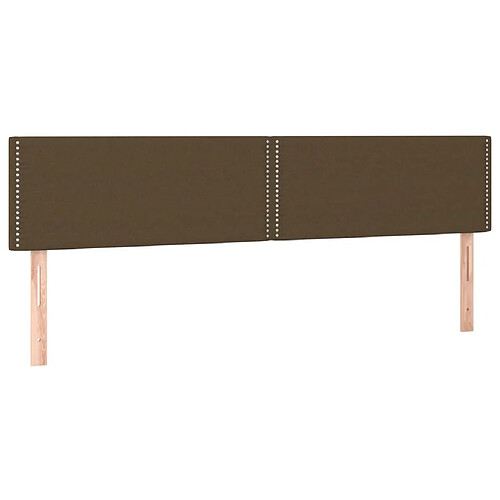 Maison Chic Lot de 2 Têtes de lit design pour chambre - Décoration de lit Marron Foncé 100x5x78/88 cm Tissu -MN71925