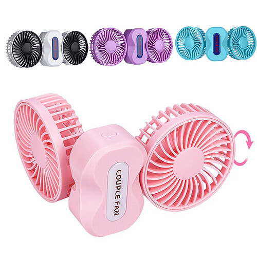 Ventilateur de Couple Portable Batterie Rechargeable Climatisation 2 Moteurs Ventilateurs Ventilador Mini Bureau USB