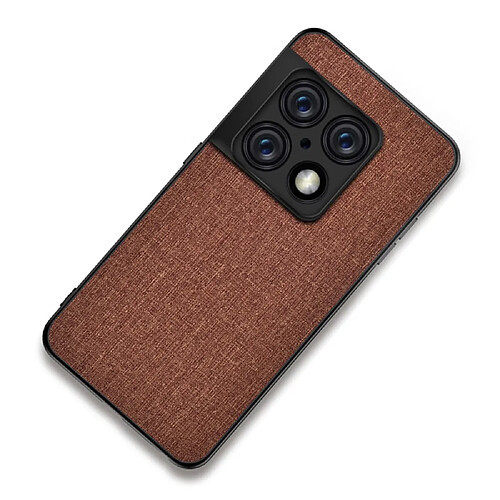 Coque en TPU + PU marron pour OnePlus 10 Pro 5G