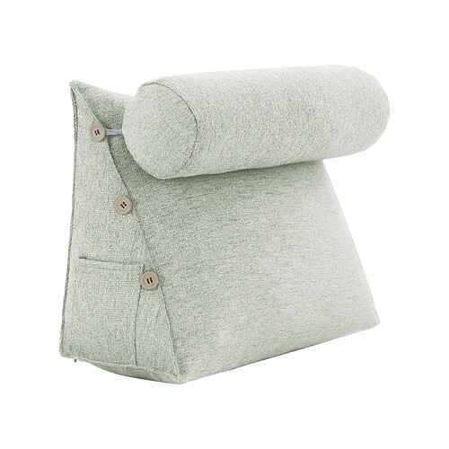 VerCart Coussin de Lecture Incliné Traversin de Dossier Lin Blanc 60cm