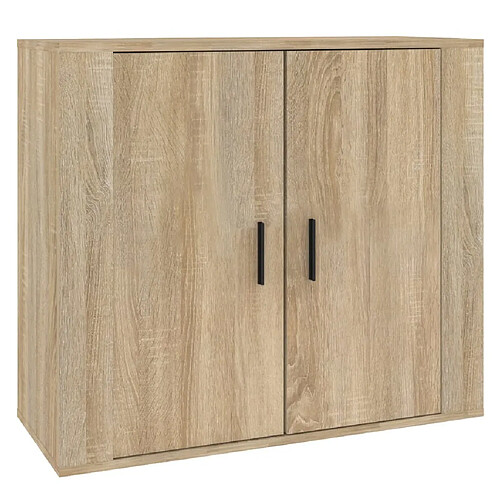 Maison Chic Commode Buffet - Meuble de rangement Chêne sonoma 80x33x70 cm Bois d'ingénierie -GKD26796