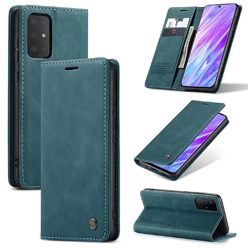 Caseme Etui en PU entreprise auto-absorbée avec support vert pour votre Samsung Galaxy S20 Plus/S11