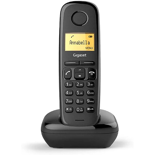 Gigaset téléphone fixe solo sans fil DECT/GAP sans répondeur noir