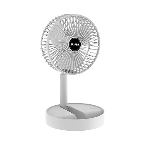 (Blanc) Hansona Mini Ventilateur de Bureau Télescopique Portable Pliable