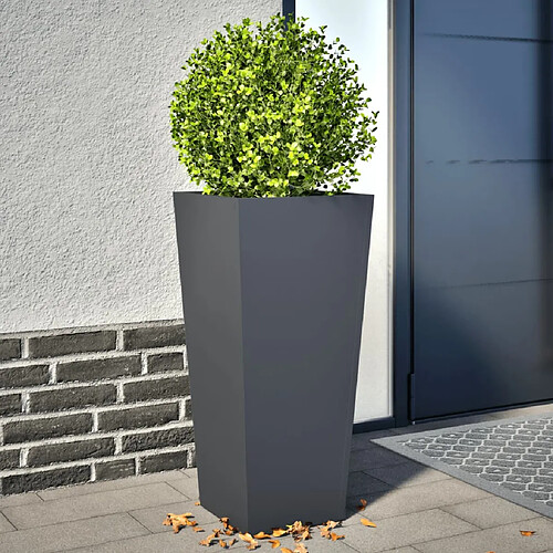 vidaXL Jardinières 2 pcs anthracite 35x35x75 cm acier