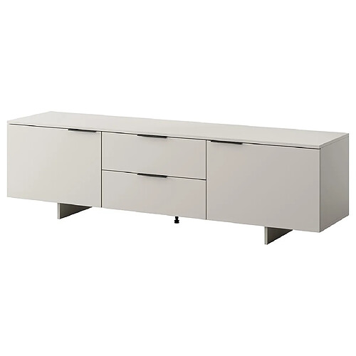 Bestmobilier Canterbury - meuble tv - 2 tiroirs - beige - 180 cm