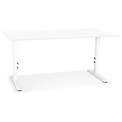 Alterego Bureau réglable en hauteur 'OSMOSE' blanc - 160x80 cm