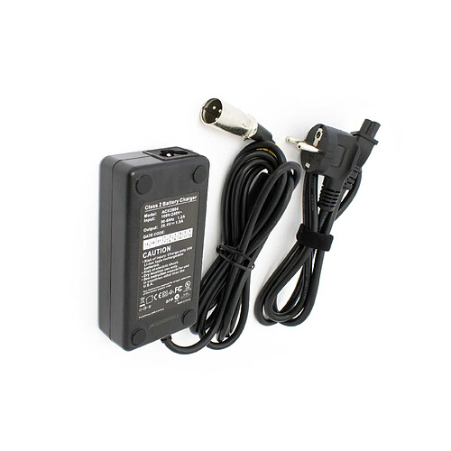 vhbw Chargeur 220V 52W comme HP1202L2 pour les batteries de vélo 24V des marques suivantes Prophete, Alu-Rex, City-Star, Aldi, Praktiker, Hagebaumarkt