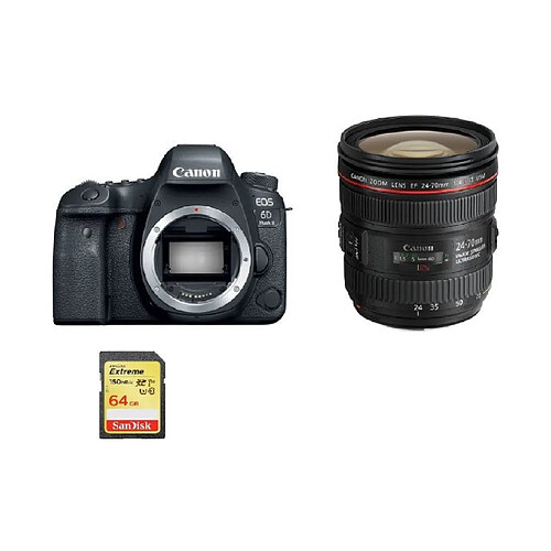 CANON EOS 6D II KIT EF 24-70mm F4L IS USM + 64GB SD card