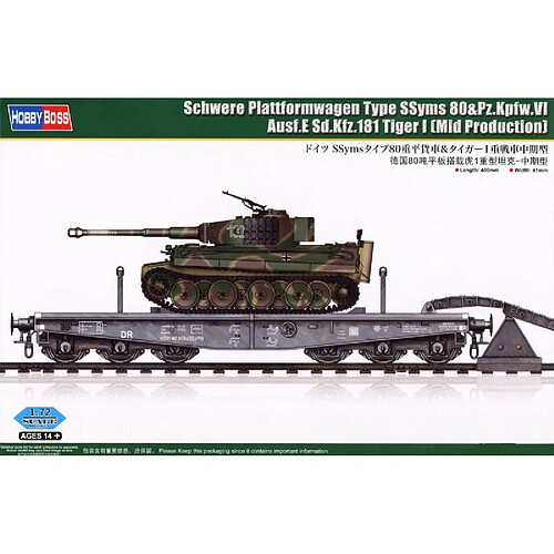 Hobby Boss Maquette Train Schwere Plattformwagen Type Ssyms 80 & Pz.kpfw.vi Ausf.e Tiger I (mid Production)