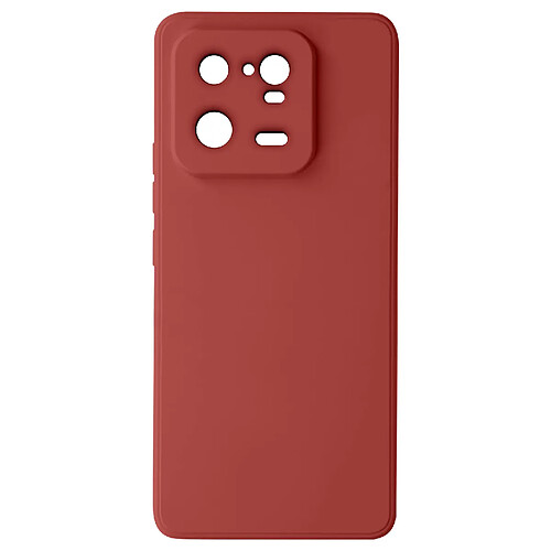 Avizar Coque pour Xiaomi 13 Pro Silicone Intérieur Microfibre Finition Mate rouge