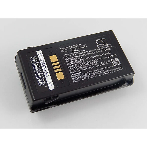 vhbw Batterie Li-Ion 4800mAh (3.7V) pour terminal à code à barres Motorola Symbol MC3200, MC32N0