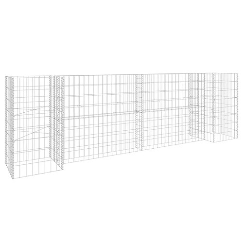 Maison Chic Jardinière à gabion,Bac à fleurs - pot de fleur en H Fil d'acier 260x40x80 cm -GKD84660