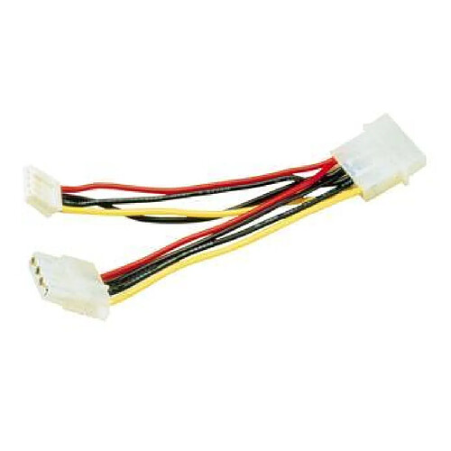 MCL Câble d'alimentation molex 5,25'' mâle - 5,25'' fem. + 3,5'' fem.*