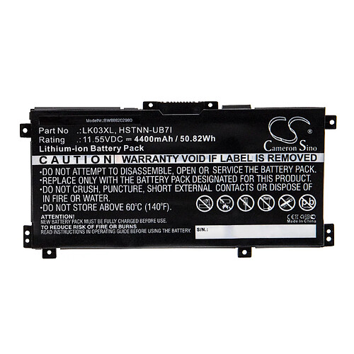 vhbw Batterie compatible avec HP ZBook 15v G5 2ZC56EA, 4QH58EA ordinateur portable Notebook (4400mAh, 11.55V, Li-ion)