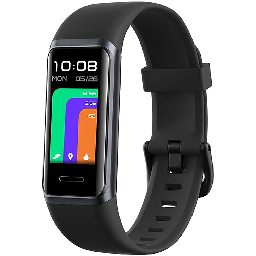 Chrono Montre Connectée Femmes Hommes DOOGEE DG Band Montre Connectée Alexa, Oxymetre Cardiofrequencemètre Montre Connectée Etanche 5ATM Montre Sport Podometre Calories Sommeil Stress pour Android iOS,Noir