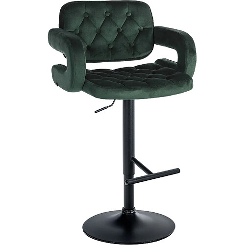 Non Tabouret de bar Dublin velours noir