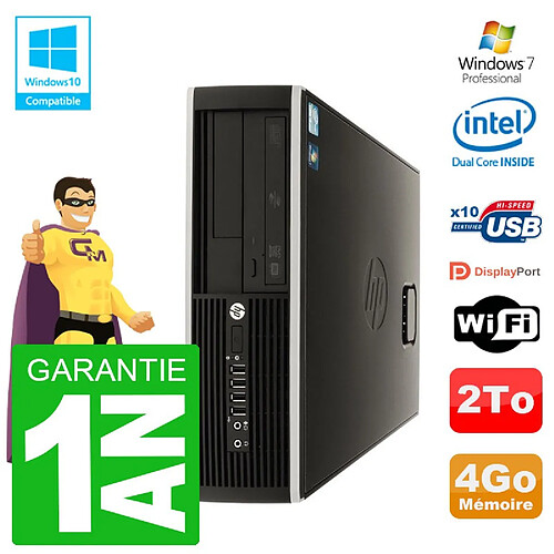 PC HP Compaq 8100 SFF G6950 RAM 4Go Disque 2To Graveur DVD Wifi W7 · Occasion