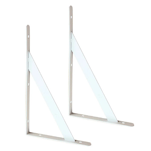 2 Pièces Métal En Forme De L étagère Murale Support Support De Support 200x120x2mm Blanc