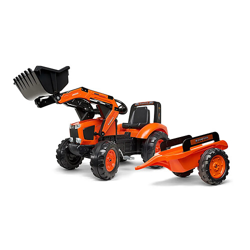 Falk / Falquet Tractopelle enfant Kubota M135GX avec remorque 3 à 7 ans - Falk