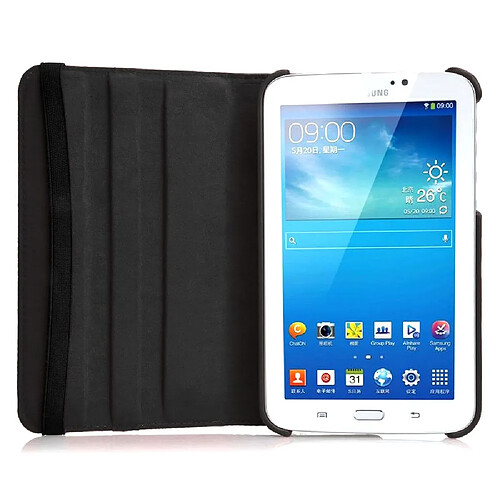 Etui à Rabat SAMSUNG GALAXY TAB 3 7.0 [Le Folio Rotatif Premium] [Noir] de MUZZANO + STYLET et CHIFFON MUZZANO® OFFERTS - La Protection Antichoc ULTIME, ELEGANTE ET DURABLE pour votre SAMSUNG GALAXY TAB 3 7.0