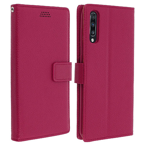 Avizar Housse Samsung Galaxy A70 Etui Protection Support Vidéo Rangement Carte rose