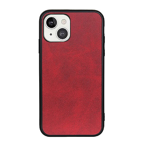 Coque en TPU + PU rouge pour votre Apple iPhone 13 6.1 pouces