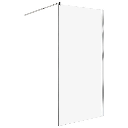 Beliani Parois de douche AHAUS 100 x 190 cm Argenté