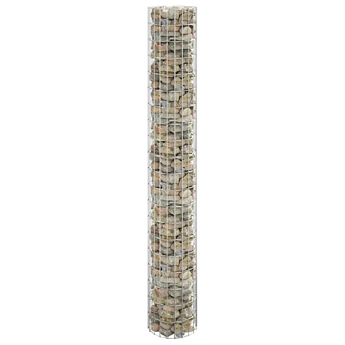 vidaXL Poteau à gabion circulaire Acier galvanisé Ø30x200 cm