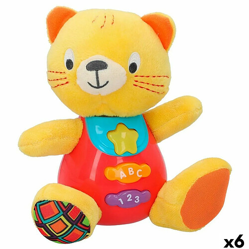 Peluche sonore Winfun Chat 16 x 17,5 x 10,5 cm (6 Unités)