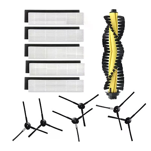 Kit d'accessoires de remplacement AD convient aux pièces d'aspirateur Robot Ilife A4, brosse principale, filtre Hepa, brosse latérale, 12 pièces