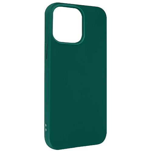 Avizar Coque iPhone 14 Plus Silicone Flexible Finition Mate Anti-traces vert foncé