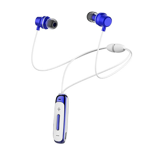 Wewoo Casque de sport BT315 Bluetooth Écouteur Stéréo 4.1 Avec Micro Magnétique Collier Bleu