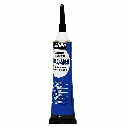 Pebeo Peinture à l'eau brillante pour porcelaine - Bleu - 20 ml