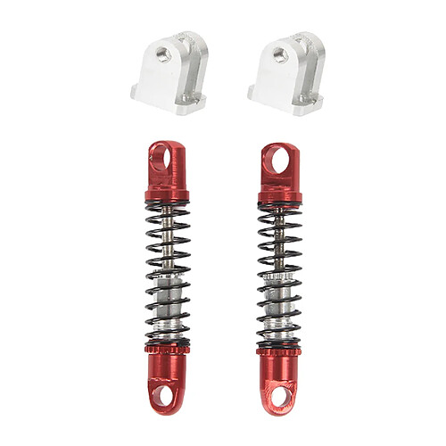 2x Amortisseur Avant RC Pour Pièces De Buggy Tout-terrain De Voiture WPL D12 RC Rouge