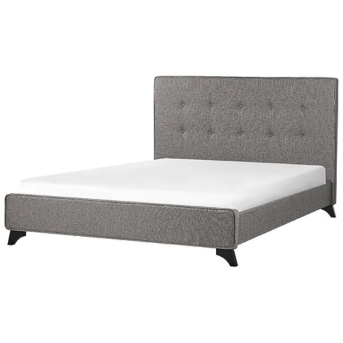 Beliani Lit double 140 x 200 cm gris AMBASSADOR