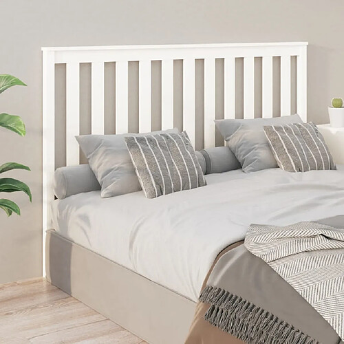 vidaXL Tête de lit Blanc 156x6x101 cm Bois massif de pin