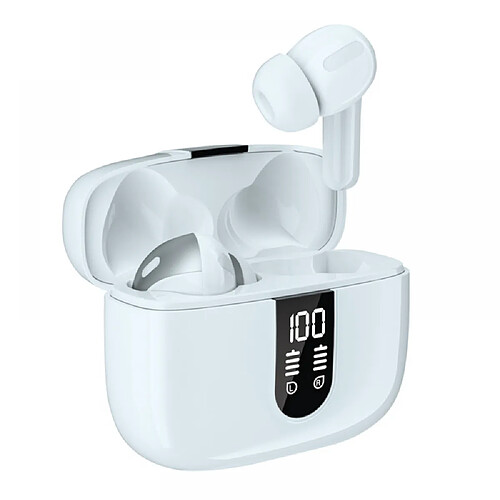 General Écouteurs sans fil Bluetooth Mini écouteurs sans fil avec micro, casque étanche Ipx, écouteurs sans fil à suppression de bruit avec étui de charge(Blanc X08)