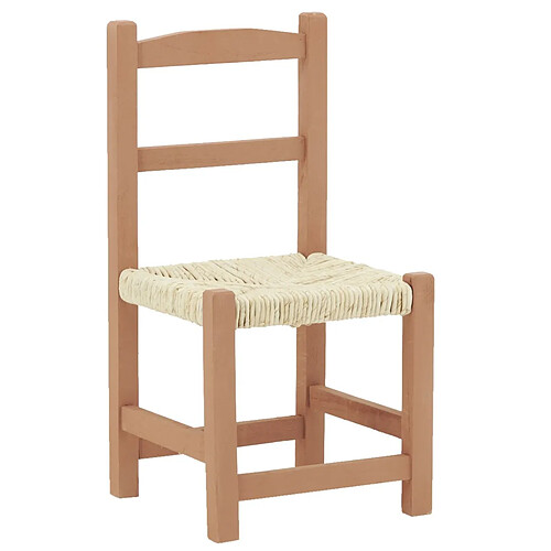 Aubry Gaspard Chaise enfant en bois terracotta.