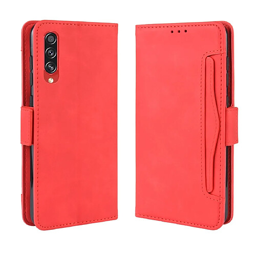 Wewoo Housse Coque Pour Galaxy A70s Etui en cuir avec motif peau de veau de style portefeuille pochette à carte séparée Rouge