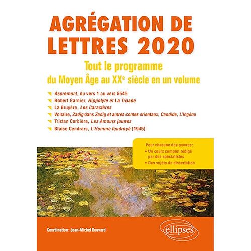 Agrégation de lettres 2020 : tout le programme du Moyen Age au XXe siècle en un volume · Occasion