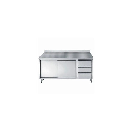 Armoire de Travail Inox Avec Tiroir - Gamme 700 - Combisteel