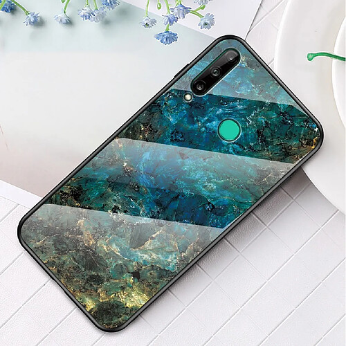 Coque en TPU hybride de marbre émeraude pour votre Huawei P40 Lite E/Y7p