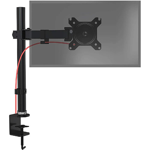 Duronic DM151X2 Support d'écran de PC à Pince pour Bureau | Hauteur Ajustable | Rotatif / Inclinable / Pivotable | Compatibilité avec Moniteurs VESA 75/100 | 1 Extension | Passes câbles inclus