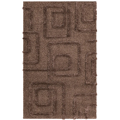 Hadorn Tapis shaggy 305x240 marron foncé Thun Artem