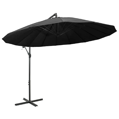 Maison Chic Parasol Jardin | Parasol suspendu Anthracite 3 m Mat en aluminium - GKD40980