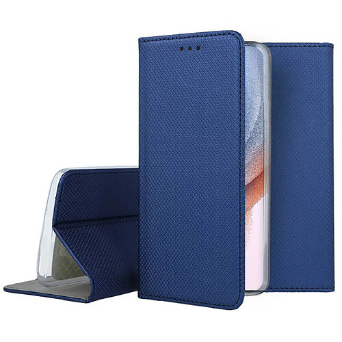 Htdmobiles Housse pour Samsung Galaxy S23 Ultra 5G - etui coque pochette portefeuille + film ecran - BLEU MAGNET