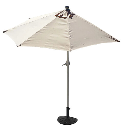 Decoshop26 Demi Parasol Balcon Crème 300 cm